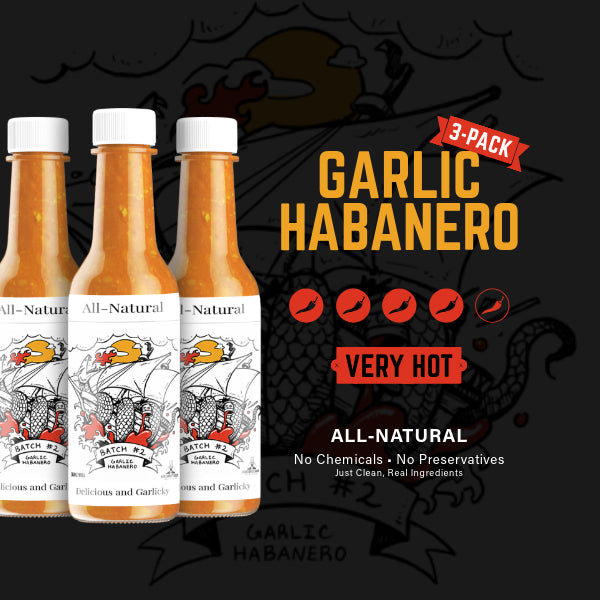 Batch #2 Garlic Habanero 3 Pack Spice Level